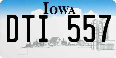 IA license plate DTI557