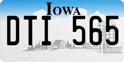 IA license plate DTI565