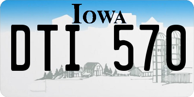 IA license plate DTI570