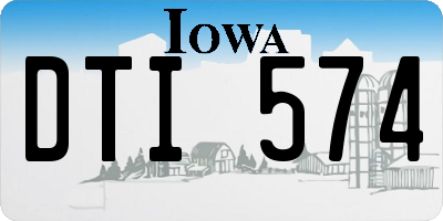 IA license plate DTI574