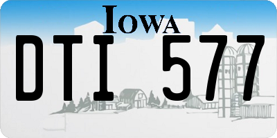 IA license plate DTI577