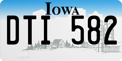 IA license plate DTI582