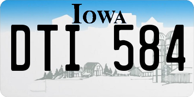 IA license plate DTI584