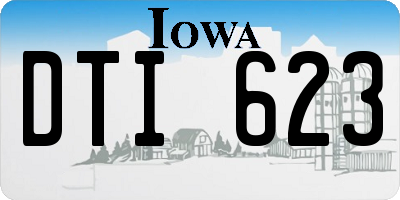 IA license plate DTI623