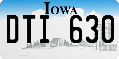IA license plate DTI630
