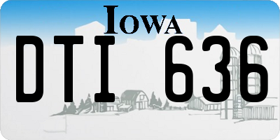 IA license plate DTI636