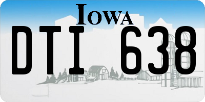 IA license plate DTI638