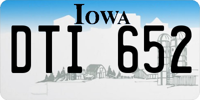 IA license plate DTI652
