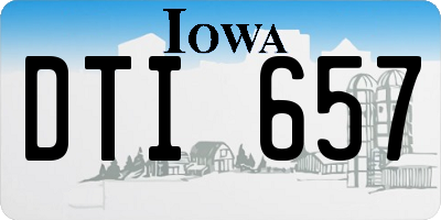 IA license plate DTI657