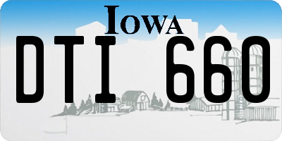 IA license plate DTI660