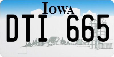 IA license plate DTI665