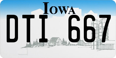 IA license plate DTI667