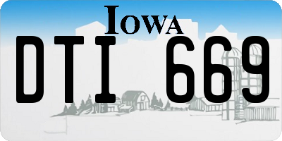 IA license plate DTI669