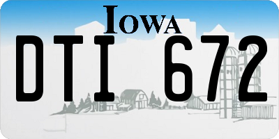 IA license plate DTI672