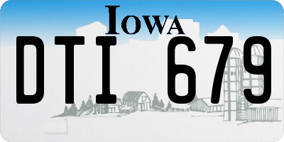 IA license plate DTI679