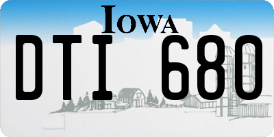 IA license plate DTI680