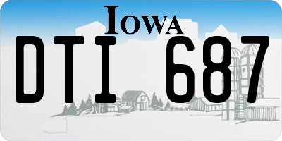 IA license plate DTI687