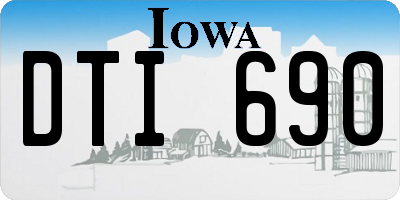IA license plate DTI690