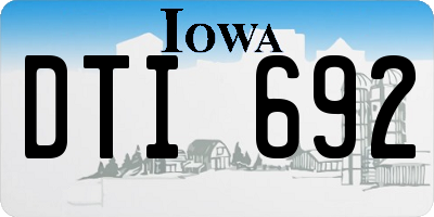 IA license plate DTI692