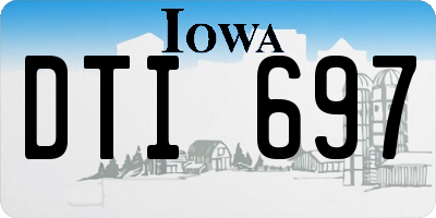 IA license plate DTI697