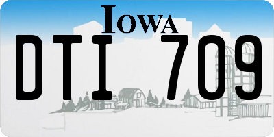 IA license plate DTI709