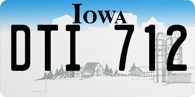 IA license plate DTI712