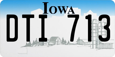 IA license plate DTI713