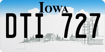 IA license plate DTI727