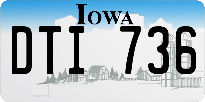 IA license plate DTI736
