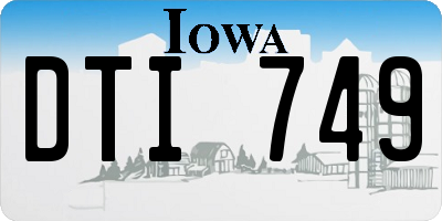 IA license plate DTI749