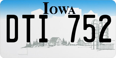 IA license plate DTI752