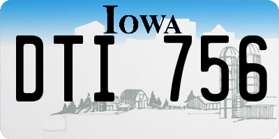 IA license plate DTI756