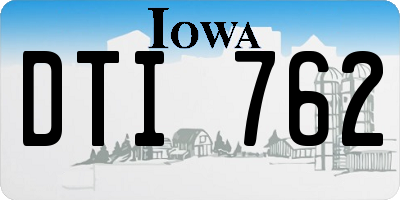 IA license plate DTI762