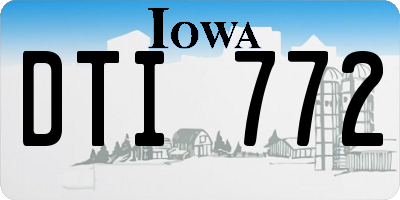 IA license plate DTI772