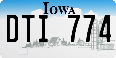 IA license plate DTI774