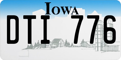 IA license plate DTI776