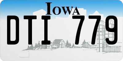IA license plate DTI779