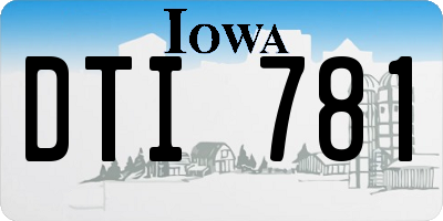 IA license plate DTI781