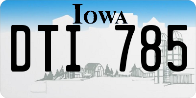 IA license plate DTI785