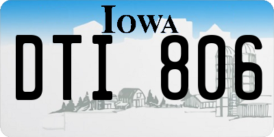 IA license plate DTI806