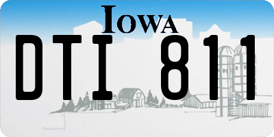 IA license plate DTI811