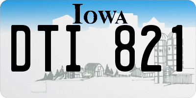 IA license plate DTI821