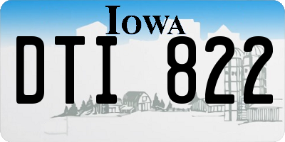 IA license plate DTI822