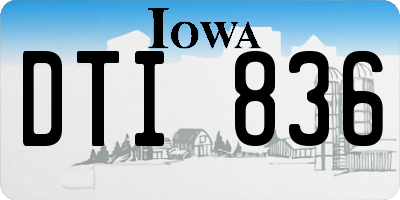 IA license plate DTI836