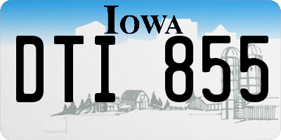 IA license plate DTI855