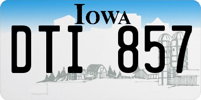 IA license plate DTI857