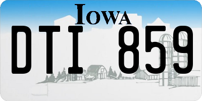 IA license plate DTI859