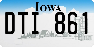 IA license plate DTI861