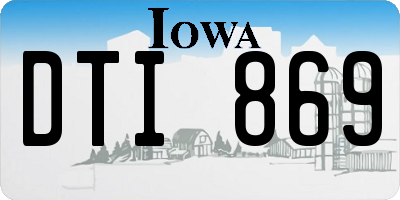 IA license plate DTI869