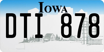 IA license plate DTI878